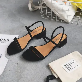 2020 poletje novo korejska različica enega čevlja dva nosijo ženske sandale copate besedo plaži čevlji open toe sandali ženske