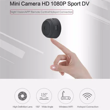 A9 1080P HD Webcam Wifi, Mini Fotoaparat Doma Varnostne Kamere Pametnega Doma Oddaljeno Spremljanje Night Vision Brezžična nadzorna Kamera