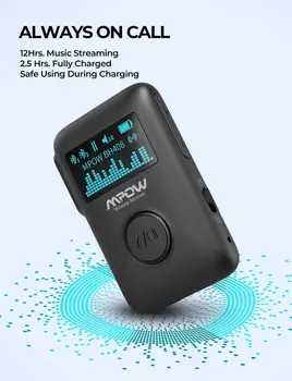 MPOW Brezžična tehnologija Bluetooth 5.0 Sprejemnik Pretakanje Glasbe Adapter z DSP CVC8.0 Šumov za Avto Dom 3D Prostorski Zvok