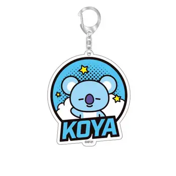 Cooky Mang Koya RJ TATA Shooky Keychain Žensk in Moških Ključnih Verige Cute Anime Risanke Otroci Key Ring Darilo