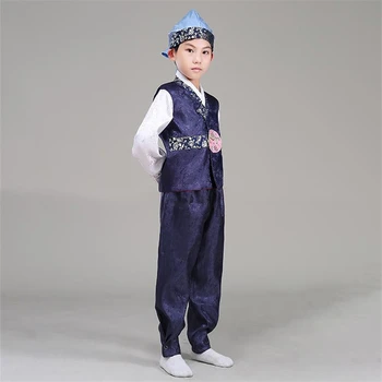 Otroci Tradicionalni Korejski Slog Hanbok Pravoslavne Palace Otroci Baby Boy Ples Kostum Aisan Oblačila Japonski Kimono Oblačila