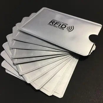 500 kos/veliko Anti Scan RFID Blokiranje za Kreditne Kartice s prilagojenim logotip tiskanja 1-2 barve