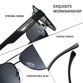 Sončna očala Moških Polarizirana UV400 Visoke Kakovosti Očala 2020 Retro Luksuzne blagovne Znamke Oblikovalec Pravokotnik Mens sončna Očala Zonnebril Heren