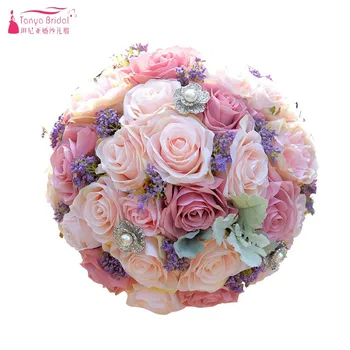 Šopek Hotsale Umetne Pene Cvetje Pene Vrtnice Za Poročni Aranžma Poročni Šopek Vroče Prodajajo Poročne Šopke D526