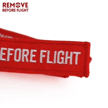 Odstranite Pred Letom Chaveiro Ključnih Verige za Avtomobile Rdeča Tipka Fobs OEM Keychain Nakit Letalstva Oznako Vezenje obeskov 5 KOS/VELIKO