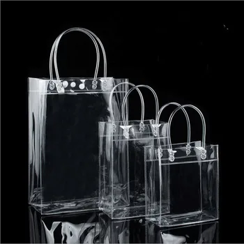 50pcs PVC plastike, darilne vrečke, plastične vino embalaža vrečke jasno torbici pogodbenice prednost vrečko Moda PP Vrečke Z Gumbom