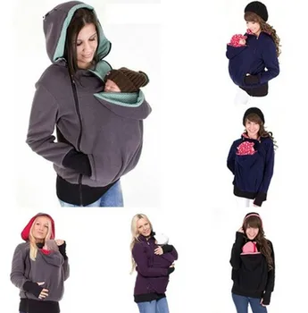 S-3XL Baby Prevoznik Suknjič Kenguru Hoodie Zimskem času Porodniškega Hoody Vrhnja Plast Za Nosečnice, ki Nosijo Otroka, Nosečnost Oblačila
