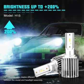 NOVSIGHT H15 LED Smerniki žarnice 12V 10000LM 60 W Auto LED Žaromet Zamenjava Canbus Napak Za Avtomobile Dan čas Teče Svetlobe