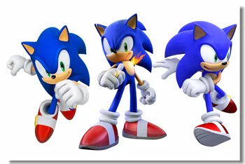 Po Meri Platno Stenske Freske Super Sonic Hedgehog Plakat Super Smash Bros Stenske Nalepke Igra Za Ozadje Sonic Dekoracijo #0487#