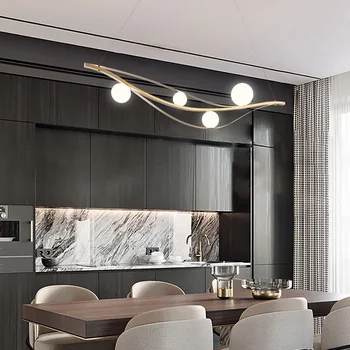 Nordijska restavracija lestenec bar dolg lestenec ustvarjalne osebnosti svetlobe luxury art oblikovalec stekla žarnice senco lestenec