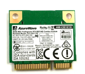 Azurewave Realtek RTL8821AE 802.11 AC 433Mbps WiFi, Bluetooth Combo 4.0 Wlan Adapter half Mini PCI-e Brezžično kartico wifi