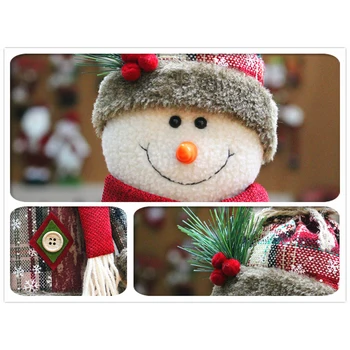 Novo Leto 2021 Snežaka Elk Santa Claus Stoji Lutka Božič Igrače Stranka Doma Dekor Božič Božič Okraski Za Dom