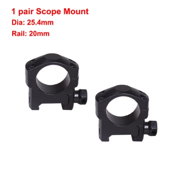 1Pair 25.4 mm, Puško Področje uporabe Mount Obroč Weaver 10 mm / 20 mm Znanja Železniškega Zračno Puško za Lov v Skladu Železniškega Caza Lov Pogled Dodatki