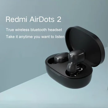 Original Xiaomi Redmi Airdots 2 TWS Slušalke Res Brezžične Bluetooth Stereo bas Z Mikrofonom za Prostoročno Čepkov Tapnite AI Nadzor