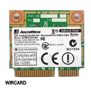 AW-CB160H BCM94360HMB 802.11 AC 1300Mbps WIFI Brezžični WIFI, Bluetooth 4.0 Mini PCI-E Card+3PCS IPEX4 Antena