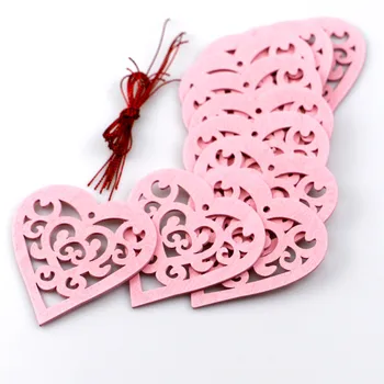 Lesene Praznično Poroko Dobave valentinovo Srce Votlih Ljubezen Dekoracijo obešalniki oznake kartico izdelava okraskov ostanki XJ ★