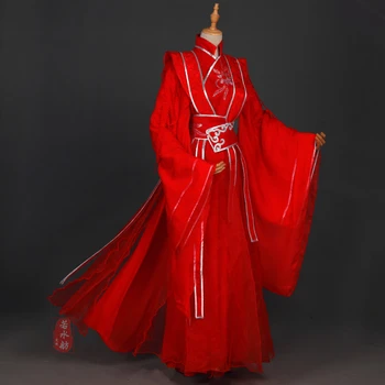 Tian Guan Ci Fu Hua Cheng Cosplay Kostum Mo Dao Zu Shi Cosplay Wei Wuxian Poročno Obleko Kitajski Starih Kostumov Hanfu Obleko