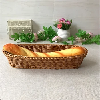 2 Kos Imitacija Ratana Tkane Kruh Košare za Sadje in Zelenjavo, Pecilni Zaslon Kruh, Poli-Pletene Košarice za Kruh