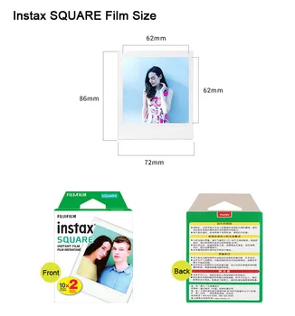 Instax Kvadratnih film Beli Rob Fotografski Papir (10-100 kos) Za Fujifilm SQ10 SQ6 SQ20 Instant Filmov Daste v skupno rabo SP-3 Tiskalnika