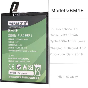 Original BM4E Telefon Baterija za Pocophone F1 Baterije Xiaomi Pocophone F1 Zamenjava Poco Baterije Xiomi bateria