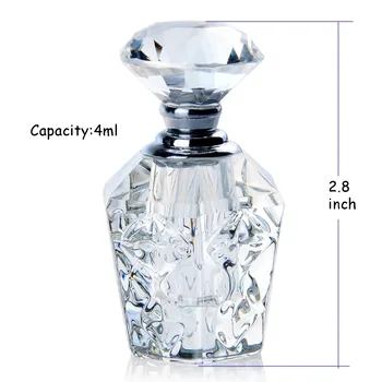 H&D 3ML Jasno, Letnik Kristalno Stekleničke Parfuma Prazno Mini ponovno napolniti Steklenico Doma Poroko Dekor, ki Potujejo Darilo za Ženske