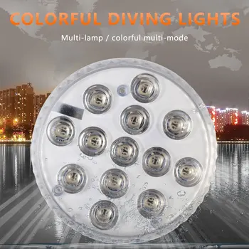 13 LED Podvodna Noč Svetlobe 16 Barve RGB Podvodna Luč Bazen Luči za Zunanjo Vaza Rezervoar Rib Ribnik z Magnetom