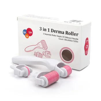 3 v 1 0.25 mm Derma Roller Mikro Igla DR Roller Obraza Massager za Nego Kože, Zdravljenje Microdermabrasion Valja za Obraz Lepote
