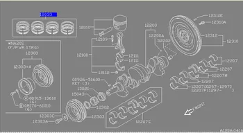 STD Motorja Batov,Batnih Obroč iz klipnjača ZA FitHYUNDAI D4EA SANTAFE TUCSON TRAJET 2.0 L 2.0 CRDI L4 16V 83MM 23410-27920