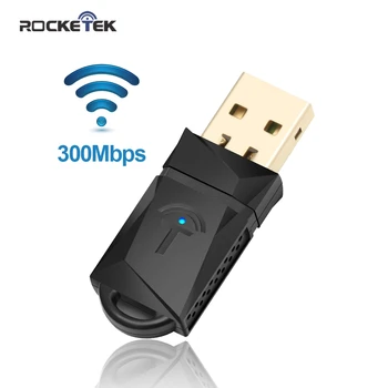 Rocketek Mini Omrežno Kartico USB WiFi Adapter 300Mbps RTL8192 Wi-Fi adapter PC Wi Fi Dongle 2.4 G, USB, Ethernet Sprejemnik za Windows