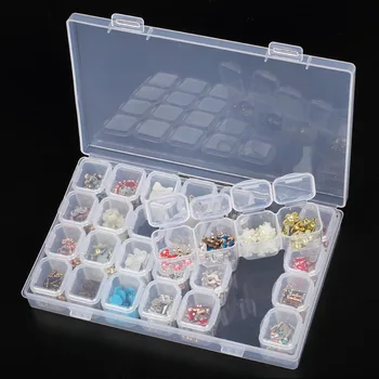 Nov 28-Reža Za Pregledno Plastična Škatla Za Shranjevanje Orodje, Nakit Tabletke Primeru Diamond Slikarstvo Nosorogovo Igle Za Vezenje Beaded Orodja
