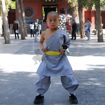 Poletje Eno Ramo Slog Shaolin Menih Enotno Wushu Borilne veščine, ki bo Ustrezala Kung fu Tai chi Oblačila