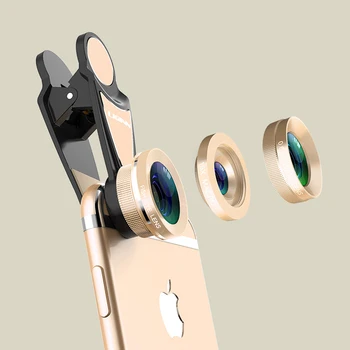TOKOHANSUN 3in1 Telefona kit Objektiv Fisheye & 0.63 x Super širokokotni & 15x Super Makro Objektiv HD Kamera Lentes za iPhone 6S 7 Xiaomi
