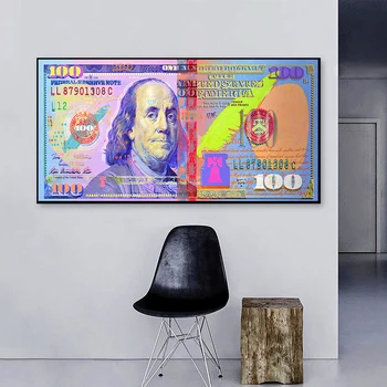 Dolarjev Denarja, Plakatov in Fotografij Kulture Slog Street Art Inspirativno Platno Slikarstvo Stensko Sliko za dnevno Sobo Cuadros