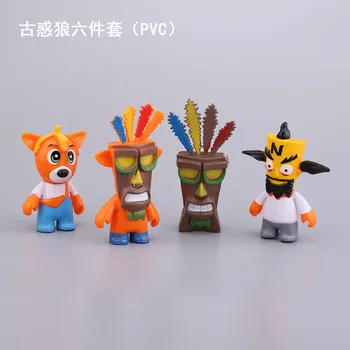 6pcs/set Crash Bandicoot Akcijska Figura, Igrače PVC Model Lutke Za Otroke Darilo