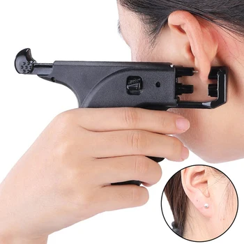 Koristno Brez Bolečin Strokovno Varnost Ear Piercing Orodje Dvojno Pištolo Plug Stud Uhani Orodje Ear Piercing Nakit Telo