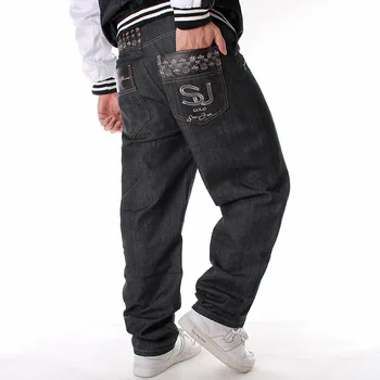 Evropski in Ameriški stil, dolge hlače, svoboden, priložnostne, pitanih in preobsežne skateboard hlače, hip-hop in hip-hop kavbojke 008