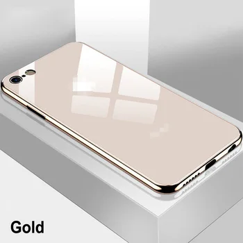 Kaljeno Steklo Prevleka Za iPhone 6 6S XR XS Max 7 8 11 11P Luksuzni Electroplated Anti Scratch in Eksplozije Dokaz Telefon Kritje