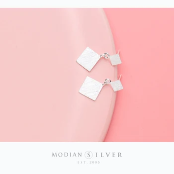 Modian 925 Stelring Silver Fashion Design, Motnega, Geometrijske Visijo Uhani za Ženske 925 Sterling Srebro Čar Poročni Nakit