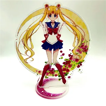 16 cm Srčkan Sailor Moon Slika Igrače Anime Sailormoon Mačka Model Keychain Obesek Cosplay KeyChains Risanka Keyring Igrača Otroci Darilo