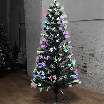 Novo novo Leto umetno Božično drevo jelka bor zasneženi vse barve led & fiber optic lighting & Star 150/180/210/210