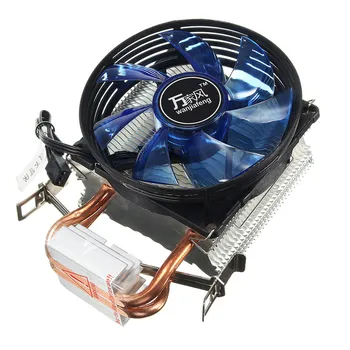 LED-CPU Hladilnik za Hlajenje Računalnika Fan Tih Ventilator Hladilnika Baker Heatsink za Intel Socket LGA1156/1155/775 AMD AM3 120x90x62mm