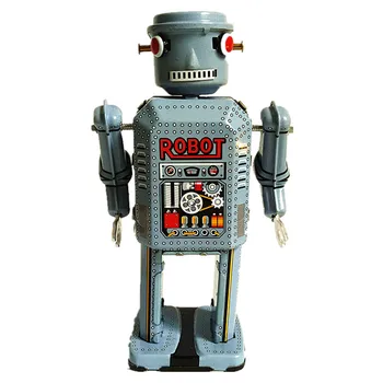 1PCS spominja tin toy robot retro zbirka velike oči tin robot