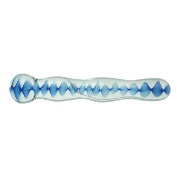 Nove spirale, modra pyrex kristalno steklo analni butt plug kroglice dvojni dildo penis ponaredek masturbacija spolnih igrač za moške, ženske