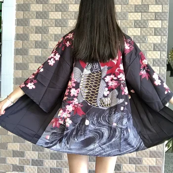 Japonski Kimono Jopico Japonski Kimono Tradicionalno Žensko 2019 Cosplay Yukata Ženski Obi Japonski Ulične Haori FF1126