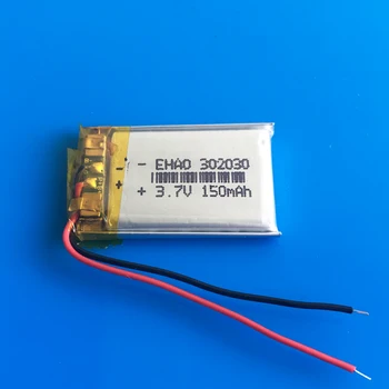 3,7 V: 150mAh 302030 032030 litij-polimer lipo baterija za polnjenje moči za MP3, GPS, bluetooth zvočnik slušalke bluetooth kamera