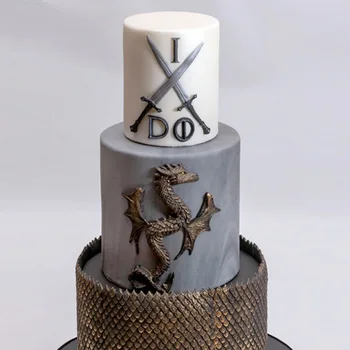 Dragon Lestvice Plesni Silikonsko Plesni Fondat Torta Dekoraterstvo Orodje Gumpaste Sugarcraft Čokolada Oblike Bakeware K409