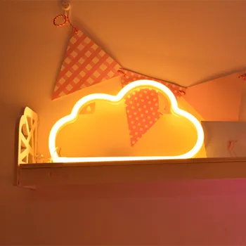 Novost, Ustvarjalno Neon LED Lučka za Polnjenje po vmesniku USB Noč Luč Božične Počitnice Stranka Otrok, Okras, Darila Led Pohištvo, Razsvetljava