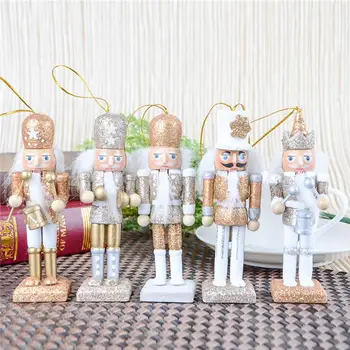 5pcs/Set Lesenih Nutcracker Lutke Igrače Otroci Spalnica Božični Dekor Okras Božič Otroci Darilo za Rojstni dan Otrok Predstavlja