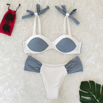 Seksi 2 kos dame kopalke 2019 novo natisnjeni vzorec kvačkanje bikini 40 D poliester natisnjeni visoke kakovosti kopalke Plažo