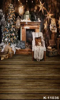 Božič Soba Fotografija Ozadje kamin Lesa Ozadju z Zvezdami Doma Božič, Novo Leto Dekoracijo foto rekviziti